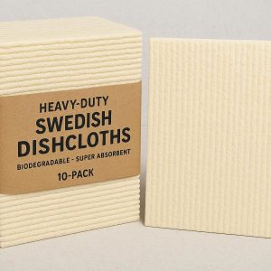 Heavy-Duty Swedish Dishcloths - Biodegradable & Super Absorbent (10-Pack)