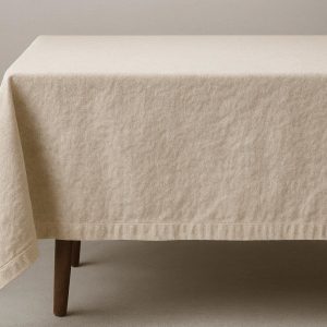 Cotton Canvas Tablecloth - Natural, Washable & Highly Absorbent