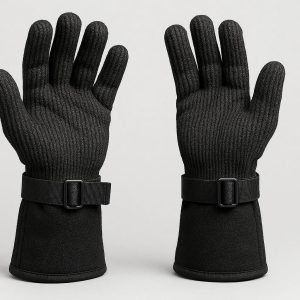 4 Heat Resistant Gloves with Wrist Straps - Secure Fit for Heavy Lifting